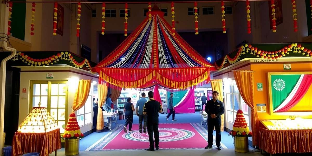 Cumin Rise Exalted Diwali Celebration Cumin Rise Exalted Diwali event showing decorated market with lamps and rangoli